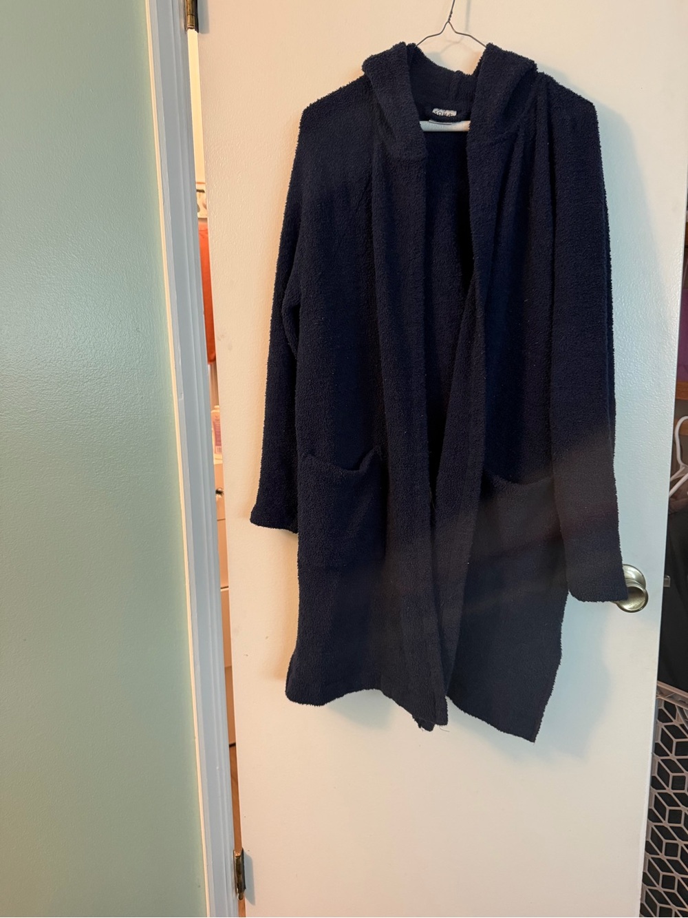 Soma Navy Hooded Open-Front Women's Cardigan